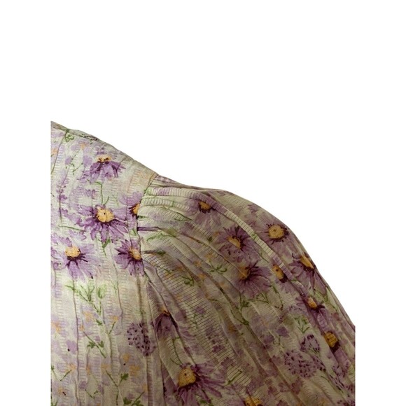 H&M Peplum Floral Blouse Womens M Fairycore, Cottage, Whimsy - Picture 9 of 13